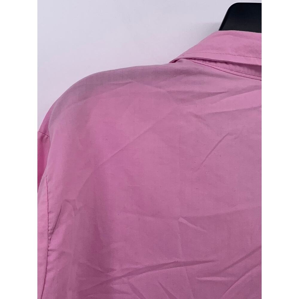 AMERICAN SWEETHEART Women's Vintage Bubblegum Pink Button-Up 3/4 Sleeve Top SZXL - Picture 4 of 9